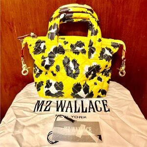 MZ Wallace Yellow Leopard Micro Sutton. XXS
